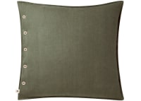 Easy Buttons Linen Cushion  60 x 60 cm in Green