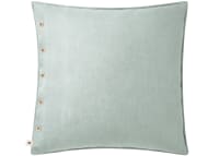 Easy Buttons Linen Cushion  60 x 60 cm in Light Teal