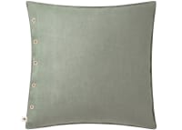 Easy Buttons Linen Cushion  60 x 60 cm in Teal