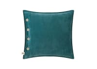 Easy Buttons Velvet Cushion 43 x 43 cm in Bright Teal