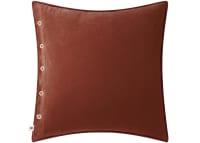 Easy Buttons Velvet Cushion 60 x 60 cm in Dark Terracotta