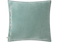 Easy Buttons Velvet Cushion 60 x 60 cm in Light Teal