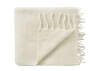 Chunky Wool Blanket 170 x 180 cm in Chalk