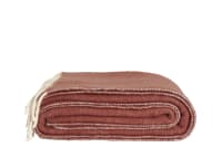 Chunky Wool Blanket 170 x 180 cm in Terracotta