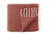 Chunky Wool Blanket 170 x 180 cm in Terracotta