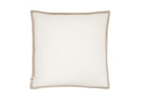 Bordy Edge Natural Linen Cushion 43x43 in Natural with Chalk
