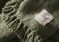 Wefty Wool Blanket 170 x 180 cm in Green