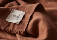 Nuzzler Merino Wool Blanket 170 x 180 cm in Terracotta