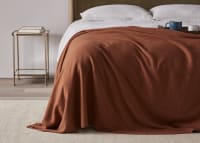 Nuzzler Merino Wool Blanket 170 x 180 cm in Terracotta