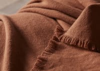 Nuzzler Merino Wool Blanket 170 x 180 cm in Terracotta
