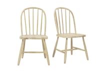 Pair of Chortler Kitchen Chairs in Whitewashed Oak
