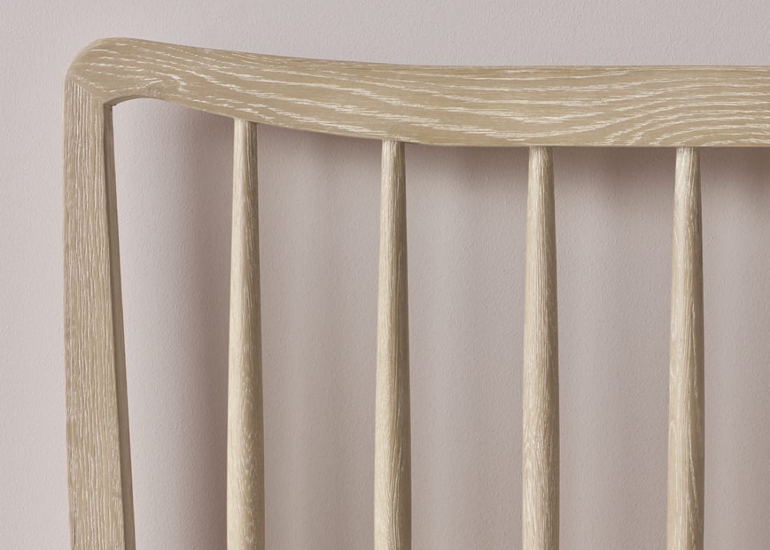 Spindle Bed in Whitewashed Oak