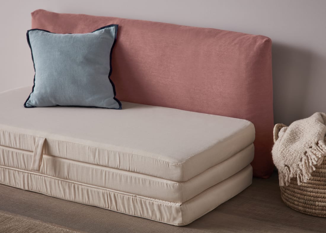 Slumberbox in Jam Sandwich Pink Linen