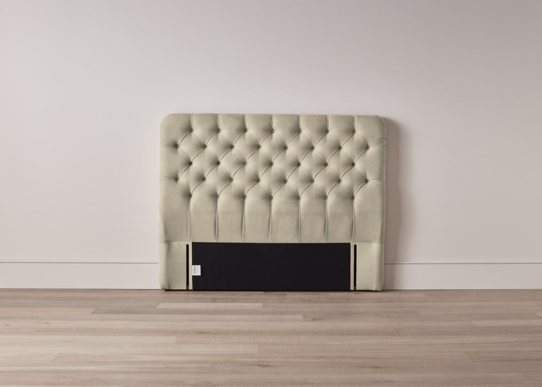 Snoozemuffin Headboard in Tea Dunk Beige Slubby Cotton