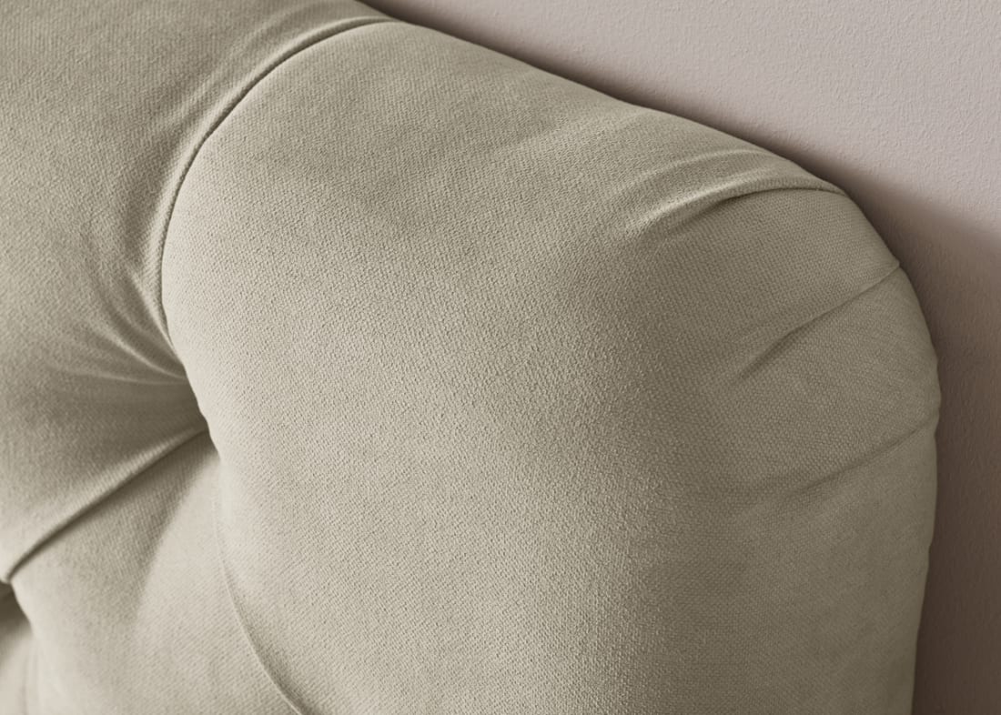 Snoozemuffin Headboard in Tea Dunk Beige Slubby Cotton