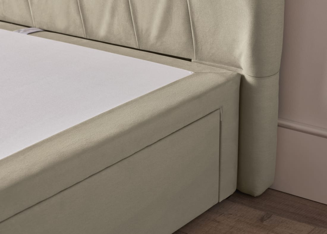 Snoozemuffin Headboard in Tea Dunk Beige Slubby Cotton