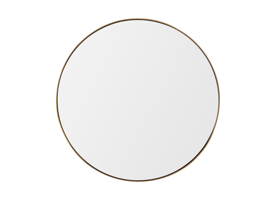 Real Deal Round Medium Mirror in Vintage Brass