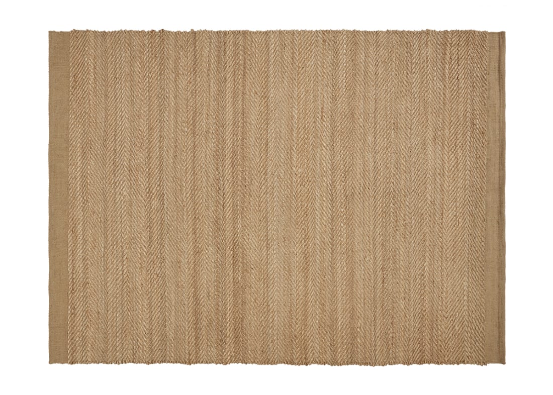 Zigzaggy Jute Rug 200 X 300 cm in Dark Natural