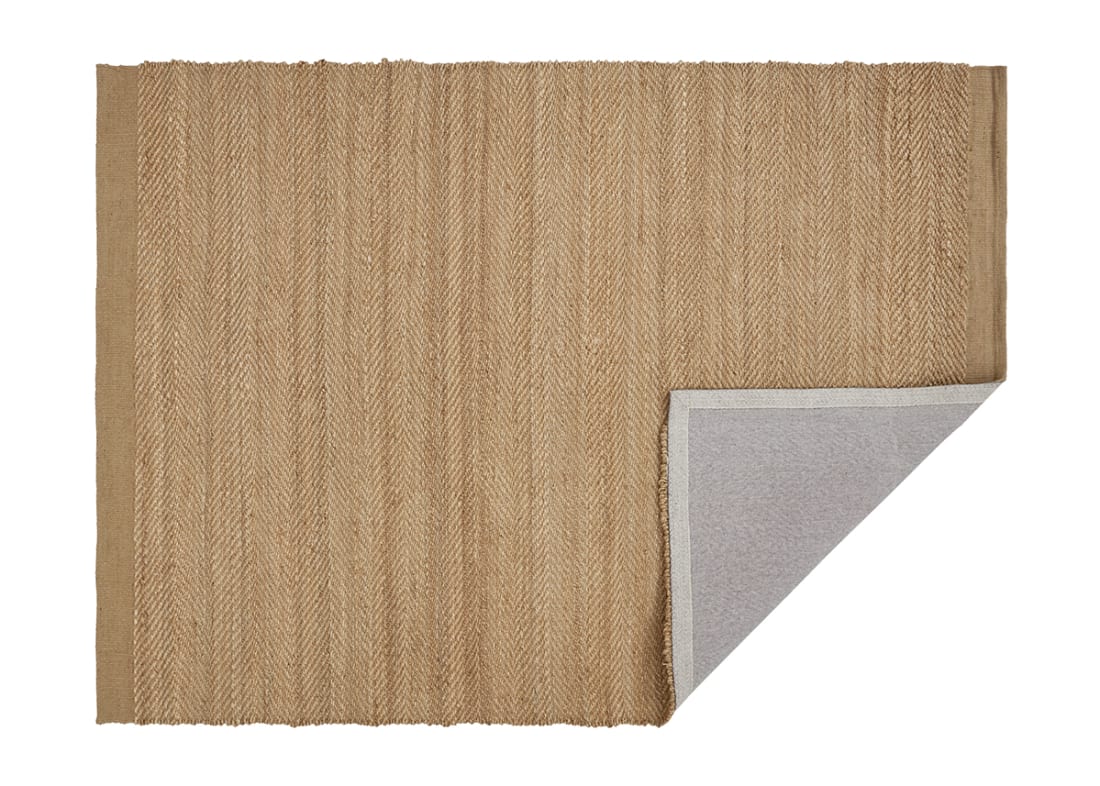 Zigzaggy Jute Rug 200 X 300 cm in Dark Natural