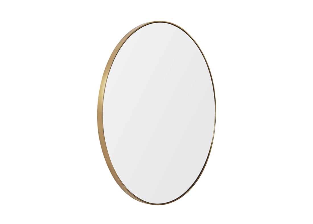 Real Deal Round Medium Mirror in Vintage Brass