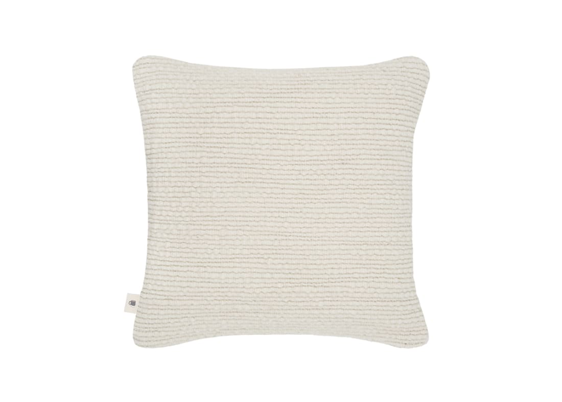 Knitty Wool Cushion 43 x 43 cm in Chalk