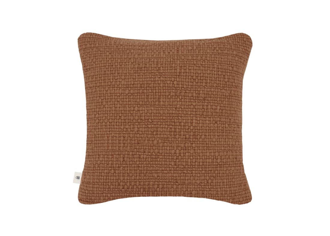Knitty Wool Cushion 43 x 43 cm in Terracotta