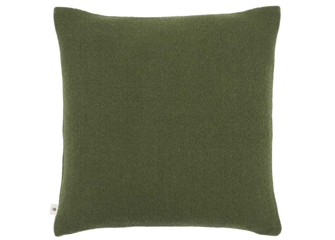 Nuzzler Merino Wool Cushion 60 x 60 cm in Moss Green
