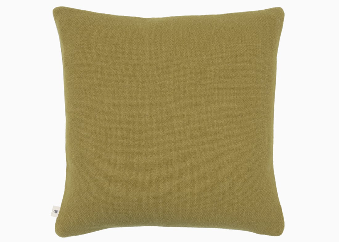 Nuzzler Merino Wool Cushion 60 x 60 cm in Olive