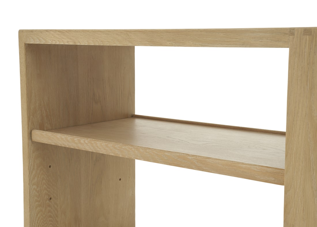 Shelfie Side Table in Whitewashed Oak