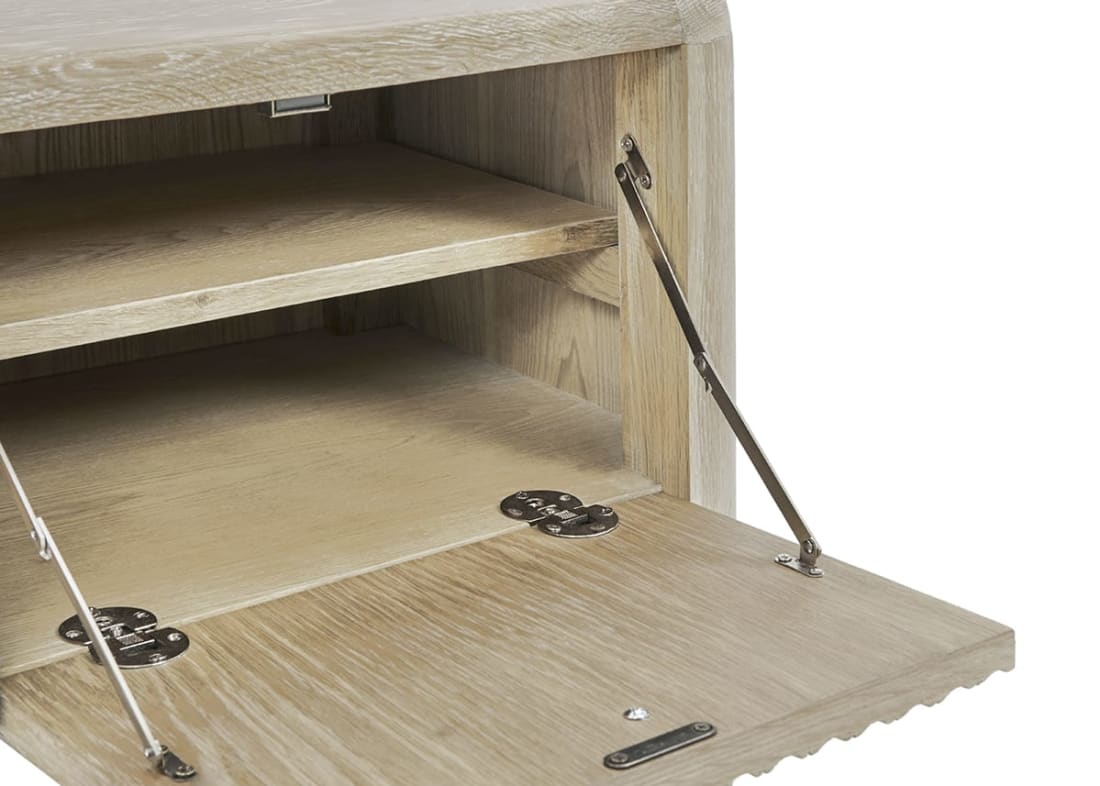 Heyday Media Unit in Whitewashed Oak
