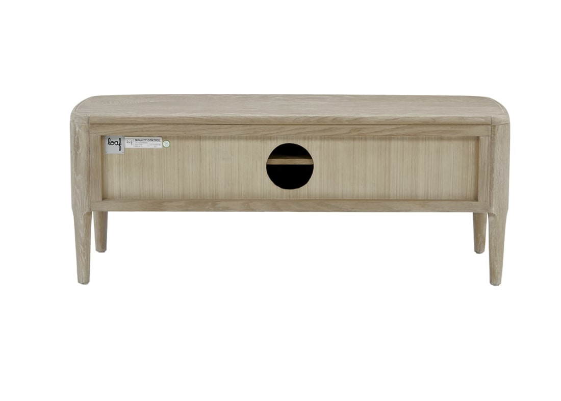 Heyday Media Unit in Whitewashed Oak