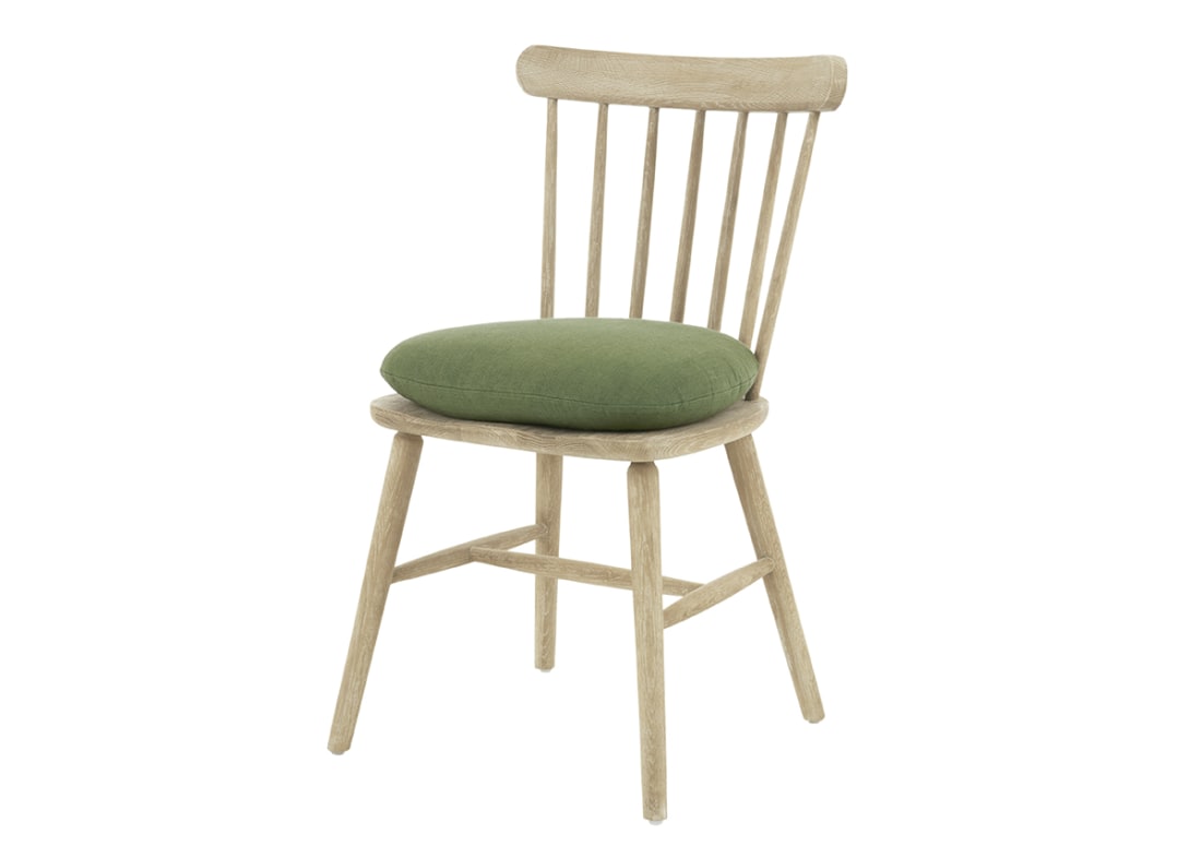 Soft Scoop Linen Seat Pad in Dark Green