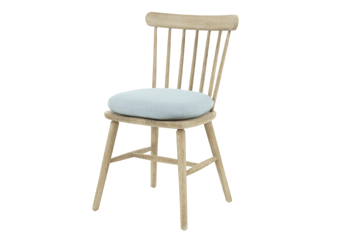 Soft Scoop Linen Seat Pad in Light Blue