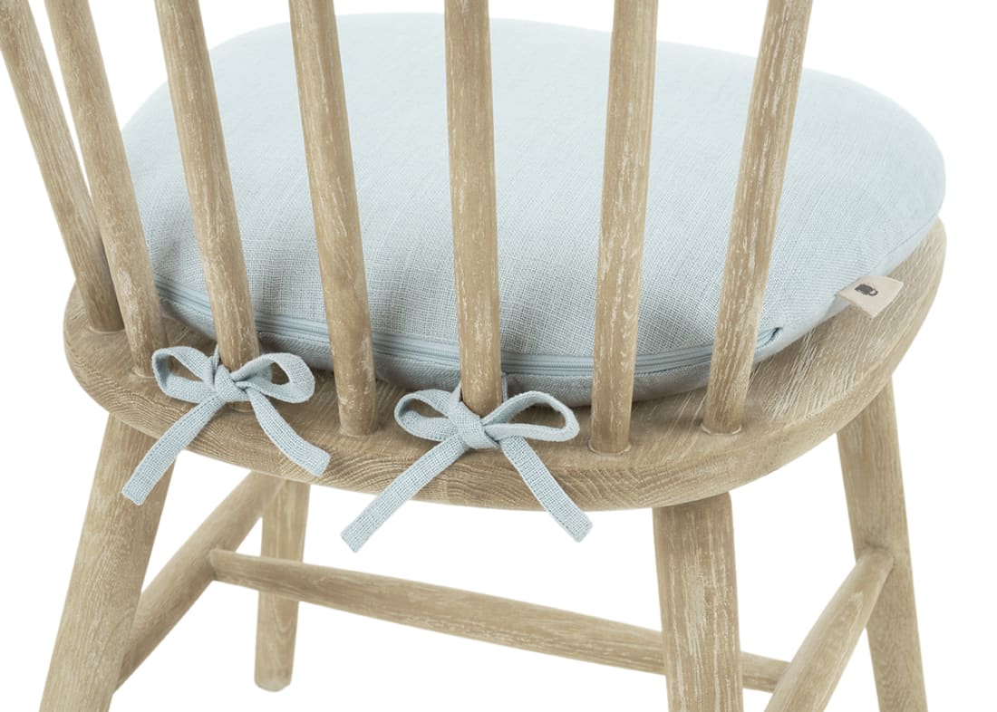 Soft Scoop Linen Seat Pad in Light Blue
