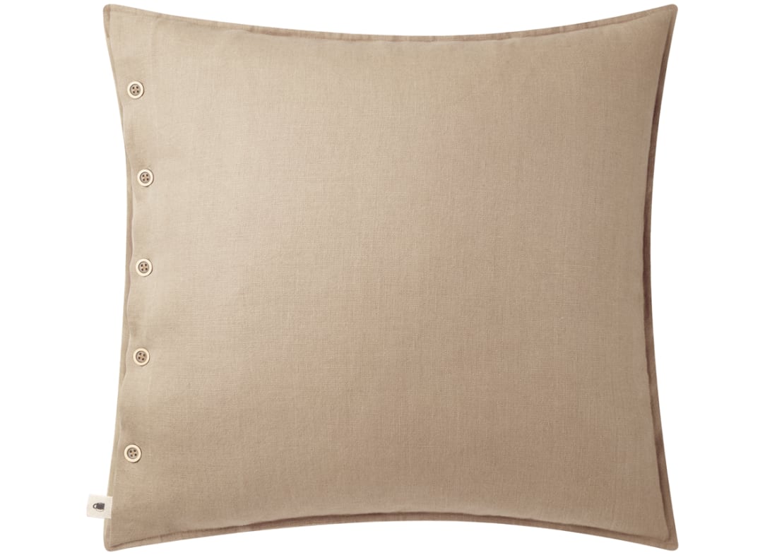 Easy Buttons Linen Cushion  60 x 60 cm in Natural