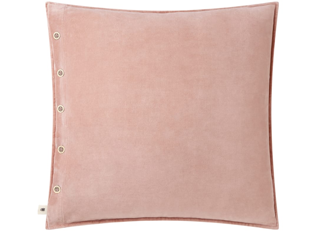 Easy Buttons Velvet Cushion 60 x 60 cm in Light Pink