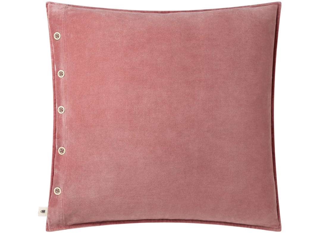 Easy Buttons Velvet Cushion 60 x 60 cm in Pink