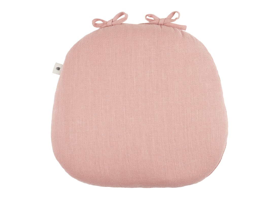 Soft Scoop Linen Seat Pad in Pink