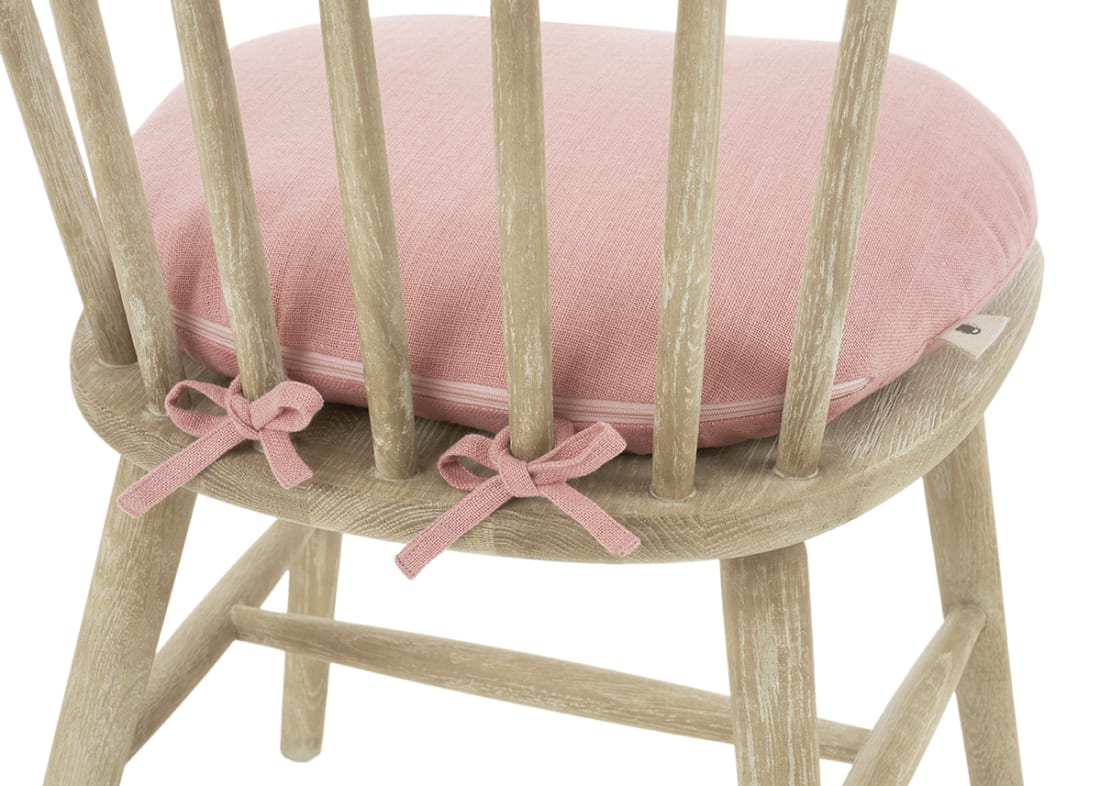 Soft Scoop Linen Seat Pad in Pink