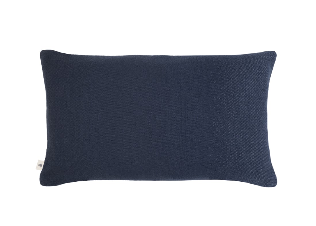 Motley Cotton Cushion in Dark Blue
