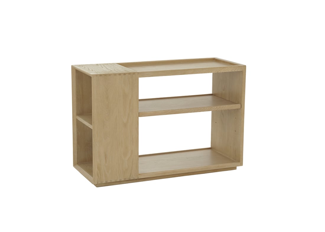 Shelfie Side Table in Whitewashed Oak