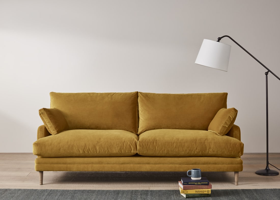 Squisharoo Sofa in Butterscotch Clever Velvet