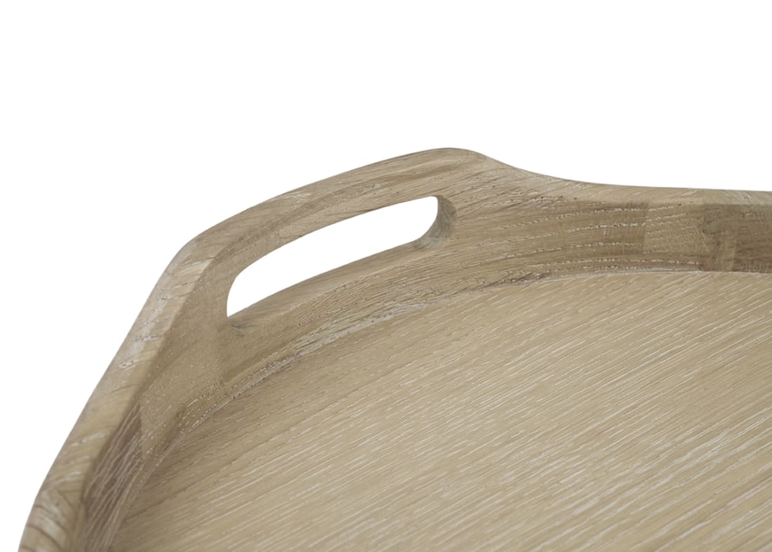 Traykins - Round - Whitewashed Oak