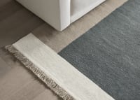 Blocky Linen Rug - 140 x 200 - Teal