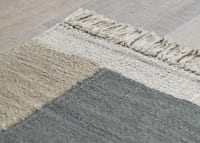 Blocky Linen Runner 80 x 240 cm in Teal