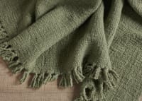 Wefty Wool Blanket 170 x 180 cm in Green