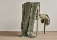 Wefty Wool Blanket 170 x 180 cm in Green