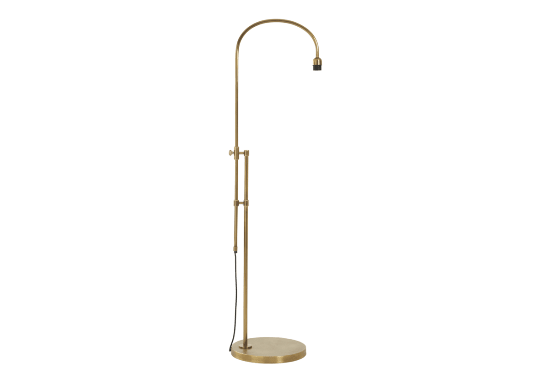 Trombone Floor Light in Antique Brass Trombone Adjustable Floor Lamp Loaf