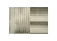 Double Stripey Wool Rug - 140cm x 200cm - Olive