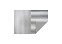 Double Stripey Wool Rug - 170cm x 240cm - Blue